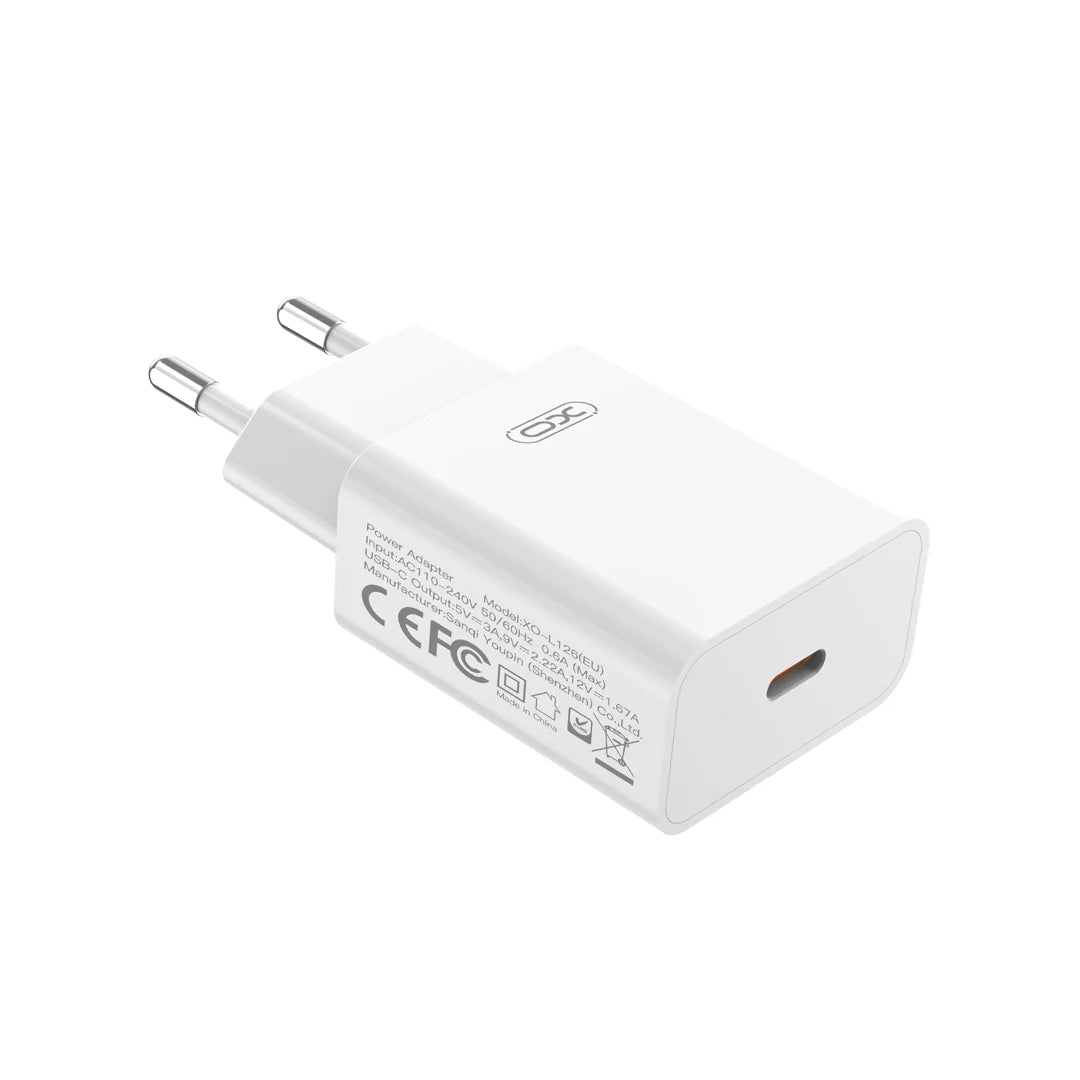 XO L126 USB-C PD20W Fast Charging Charger Adapter