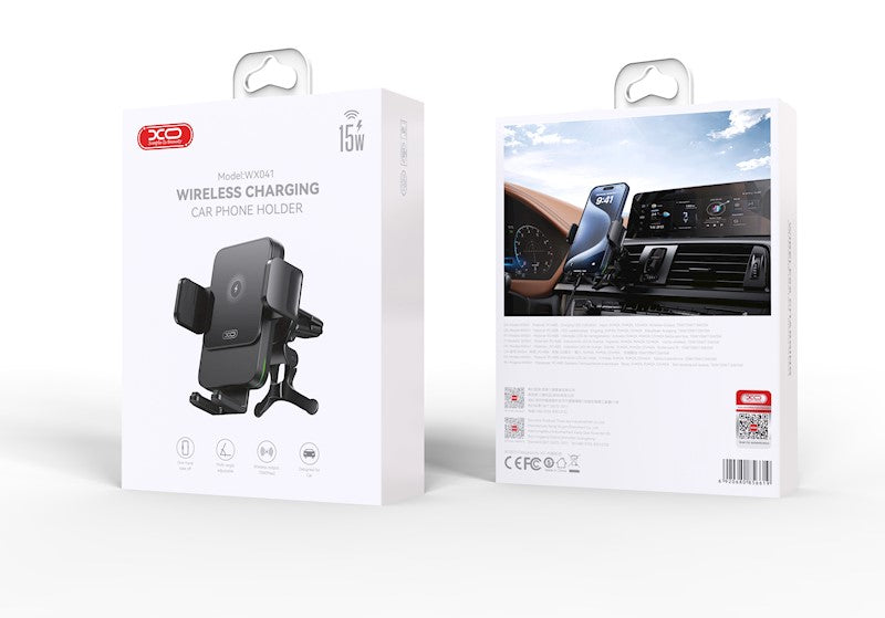 XO WX041 Car Vent Holder with 15W Wireless Charger