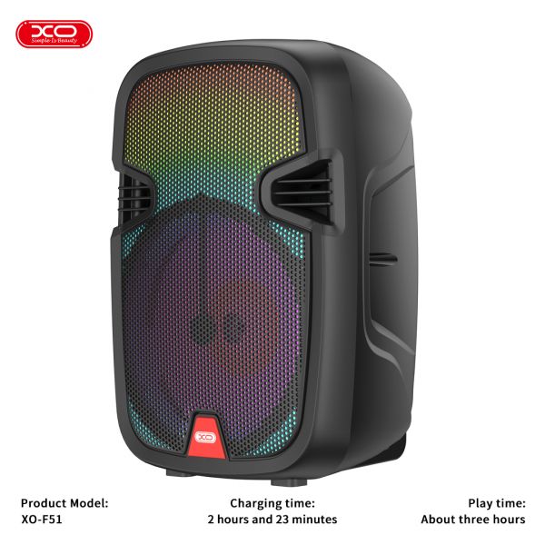 XO F51 Jade Outdoor RGB Bluetooth Speaker with Remote & Microphone